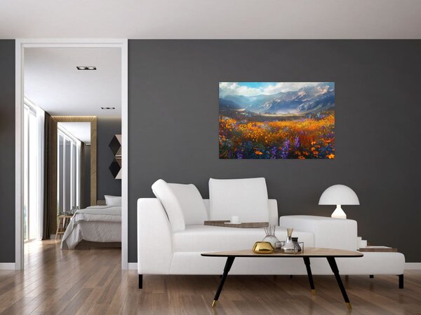 Slika - Slikani planinski pejzaž II. (90x60 cm)