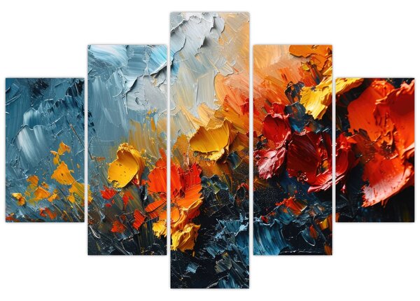 Slika - Apstraktna slika cvijeća III. (150x105 cm)