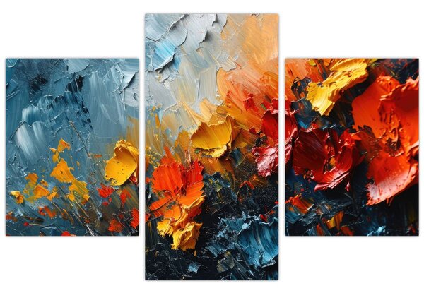 Slika - Apstraktna slika cvijeća III. (90x60 cm)