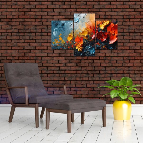 Slika - Apstraktna slika cvijeća III. (90x60 cm)