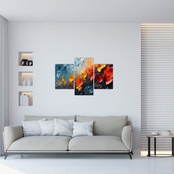 Slika - Apstraktna slika cvijeća III. (90x60 cm)