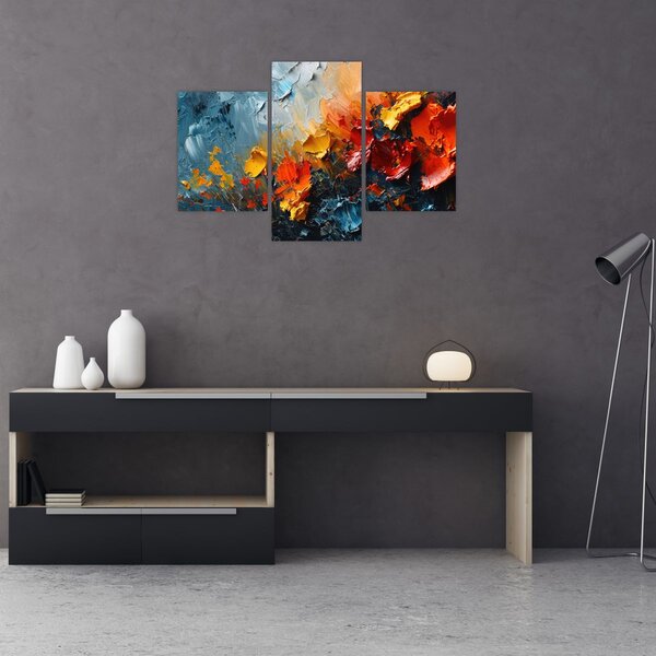 Slika - Apstraktna slika cvijeća III. (90x60 cm)