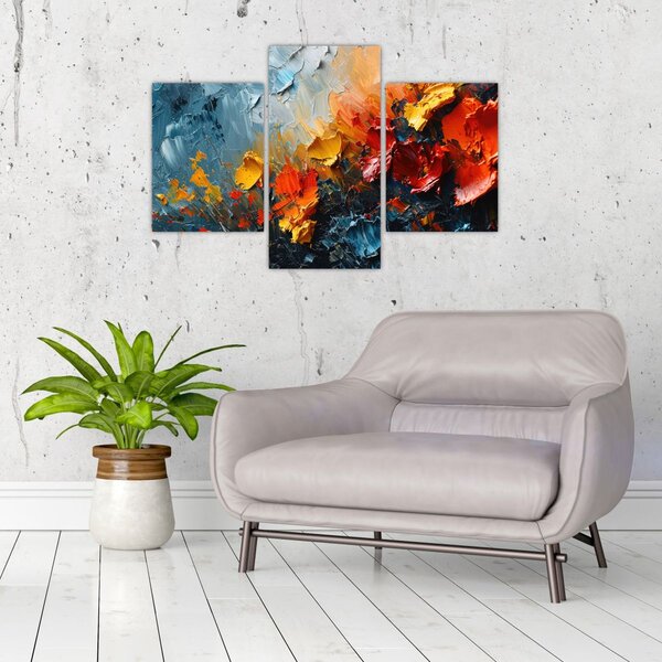 Slika - Apstraktna slika cvijeća III. (90x60 cm)