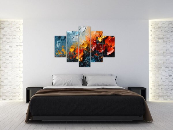 Slika - Apstraktna slika cvijeća III. (150x105 cm)
