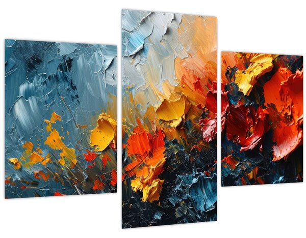 Slika - Apstraktna slika cvijeća III. (90x60 cm)