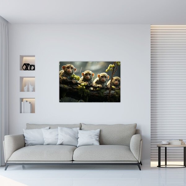 Slika - Majmuni (90x60 cm)