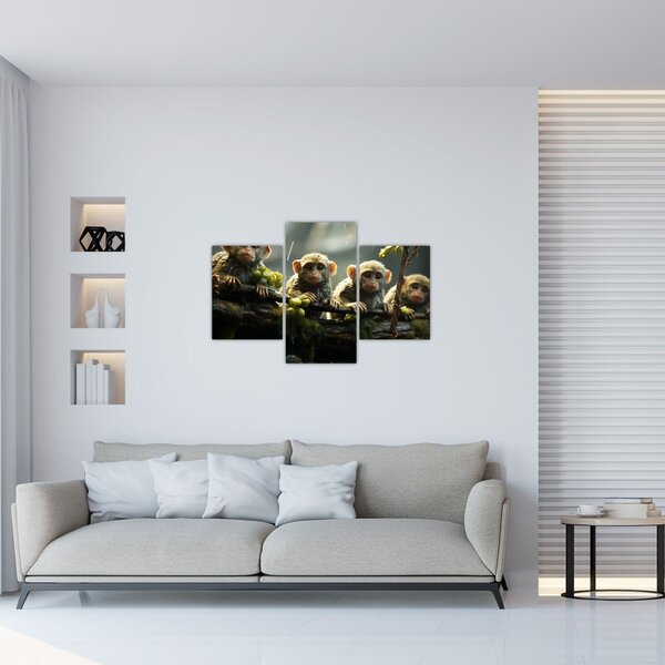 Slika - Majmuni (90x60 cm)