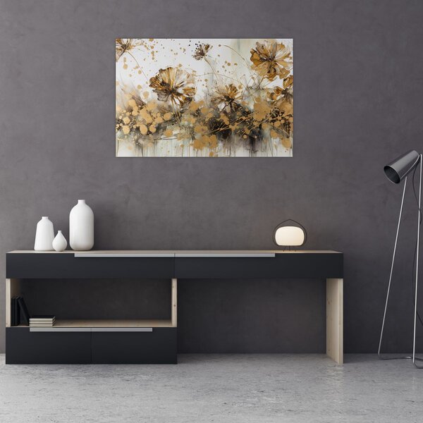 Slika - Apstraktna cvjetna slika (90x60 cm)