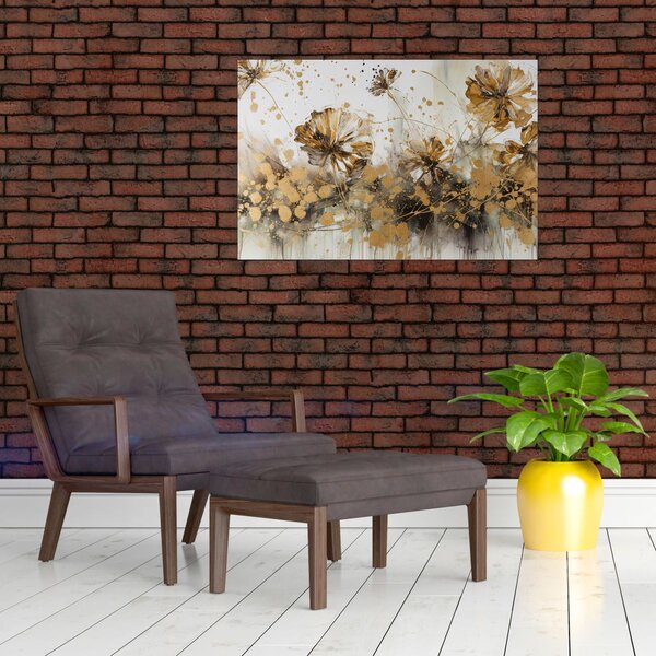Slika - Apstraktna cvjetna slika (90x60 cm)
