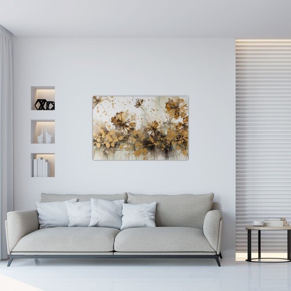 Slika - Apstraktna cvjetna slika (90x60 cm)