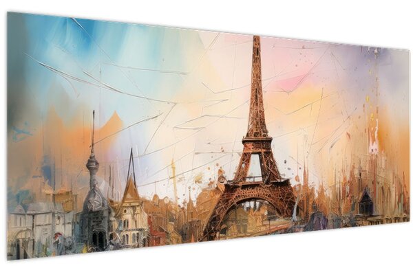 Slika - Slikanje Eiffelovog tornja (120x50 cm)