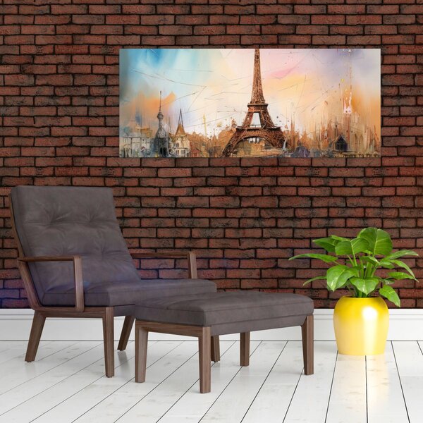 Slika - Slikanje Eiffelovog tornja (120x50 cm)