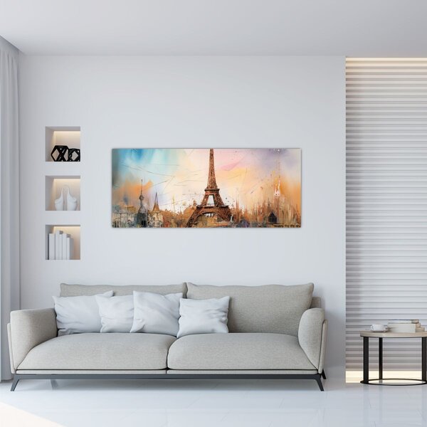 Slika - Slikanje Eiffelovog tornja (120x50 cm)