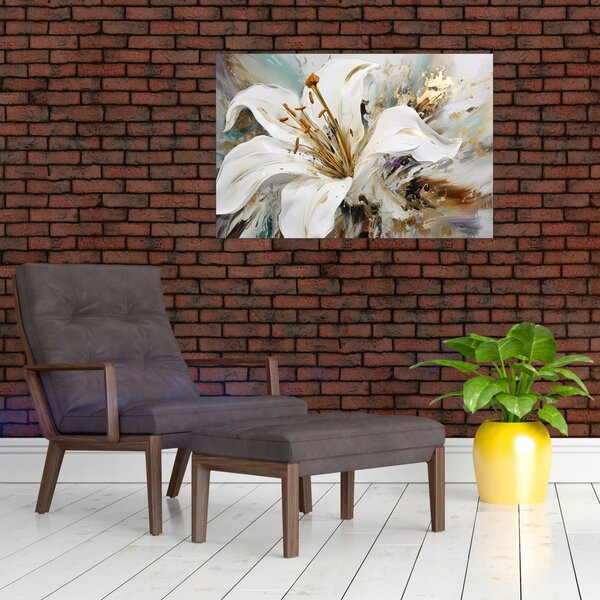 Slika - Apstrakcija s ljiljanom (90x60 cm)