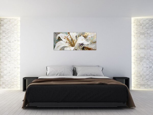 Slika - Apstrakcija s ljiljanom (120x50 cm)
