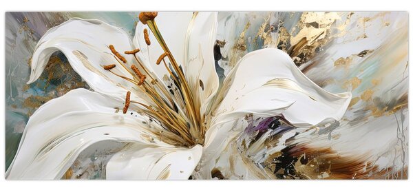 Slika - Apstrakcija s ljiljanom (120x50 cm)