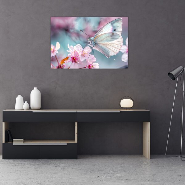 Slika - Leptir na stablu trešnje (90x60 cm)