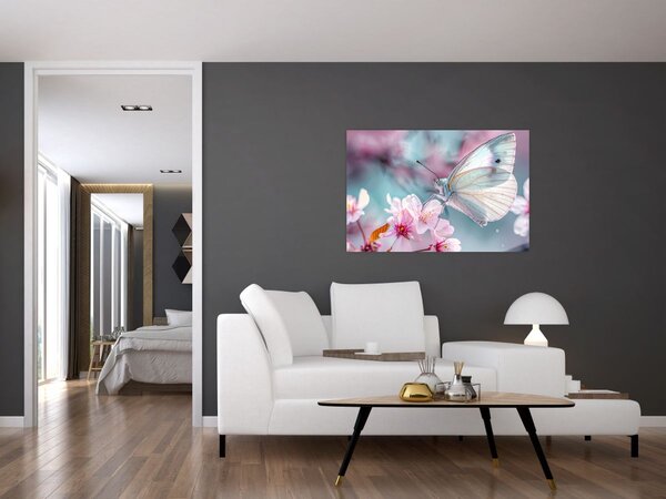 Slika - Leptir na stablu trešnje (90x60 cm)