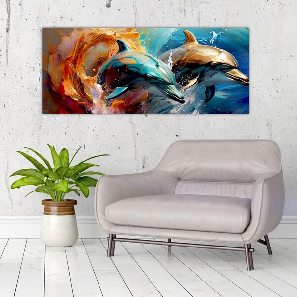 Slika - Slika dupina (120x50 cm)