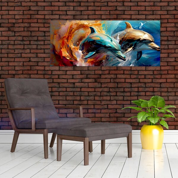Slika - Slika dupina (120x50 cm)