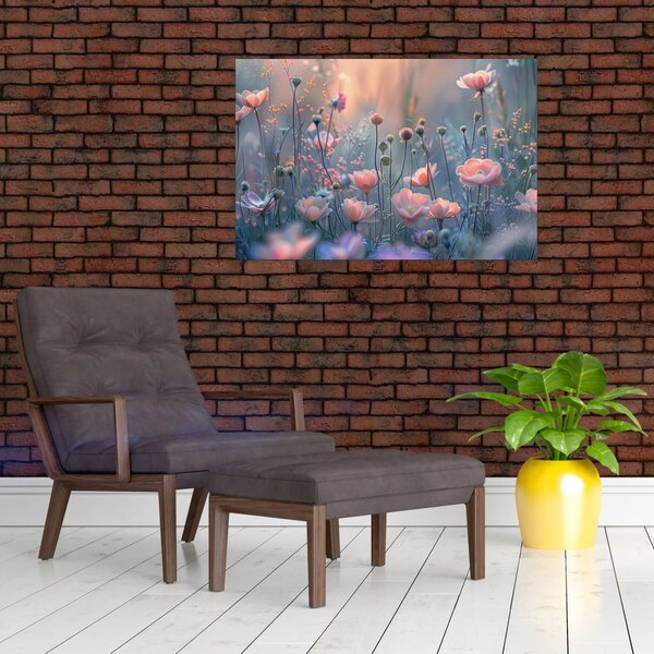 Slika - Cvijeće u pastelnim bojama (90x60 cm)