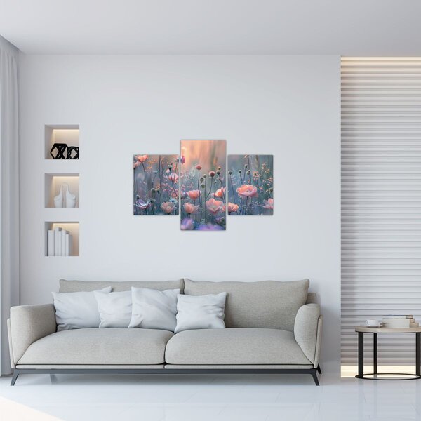 Slika - Cvijeće u pastelnim bojama (90x60 cm)