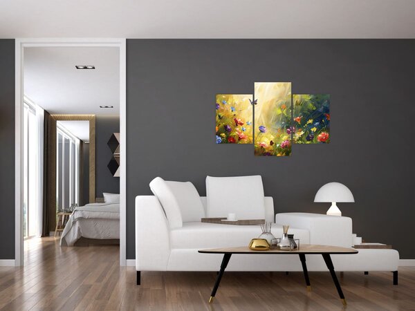 Slika - Proljetna cvjetna livada, slika (90x60 cm)
