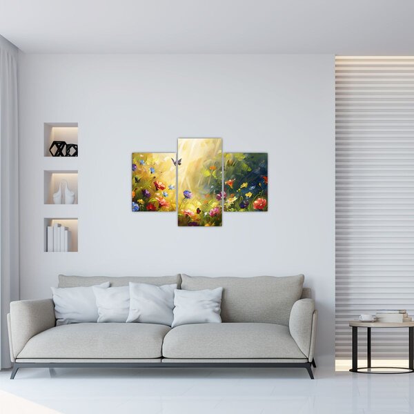 Slika - Proljetna cvjetna livada, slika (90x60 cm)