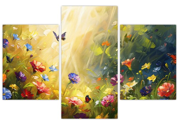 Slika - Proljetna cvjetna livada, slika (90x60 cm)