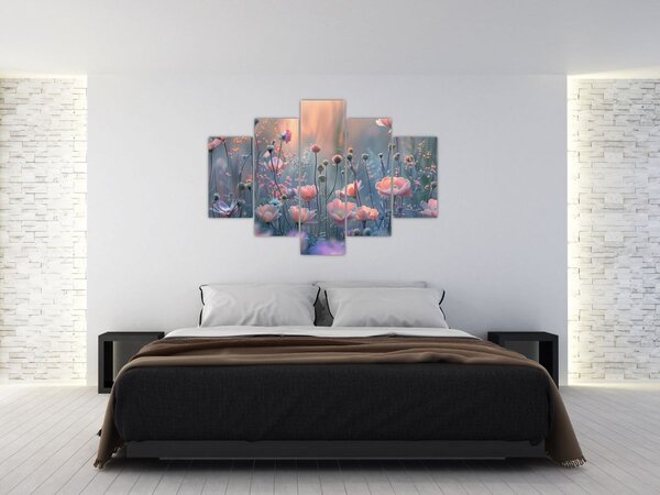 Slika - Cvijeće u pastelnim bojama (150x105 cm)