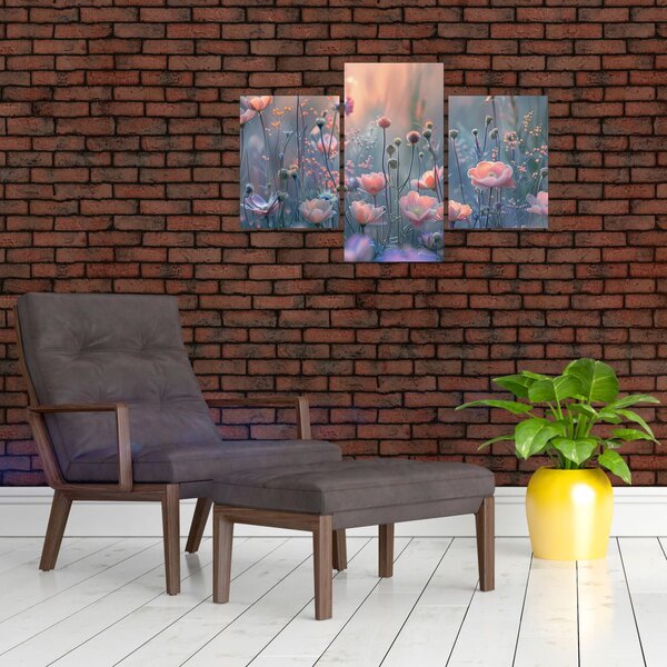 Slika - Cvijeće u pastelnim bojama (90x60 cm)