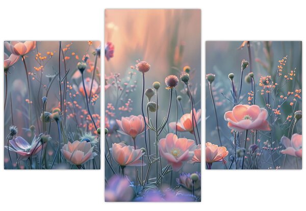 Slika - Cvijeće u pastelnim bojama (90x60 cm)