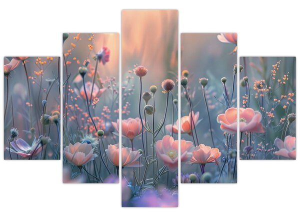 Slika - Cvijeće u pastelnim bojama (150x105 cm)