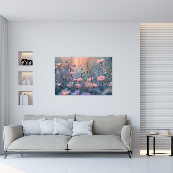 Slika - Cvijeće u pastelnim bojama (90x60 cm)
