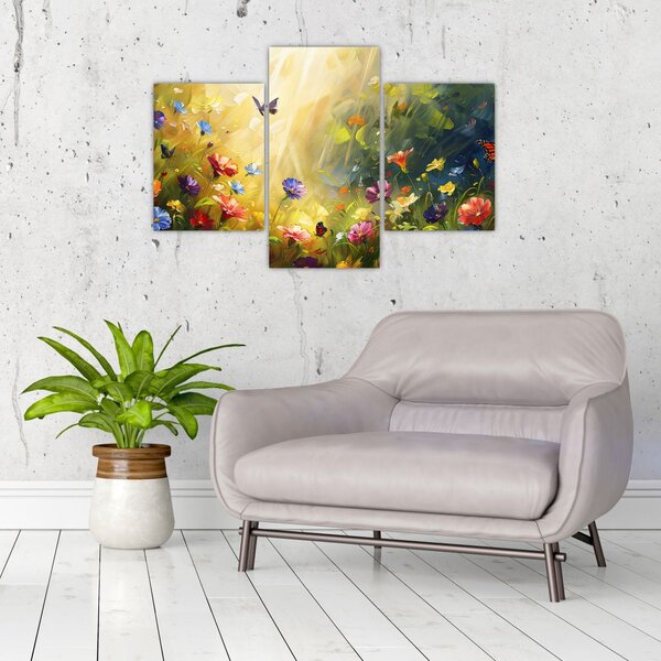 Slika - Proljetna cvjetna livada, slika (90x60 cm)