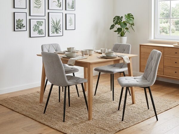 Siva stolica LIBRA PLATINUM GREY s crnim nogama