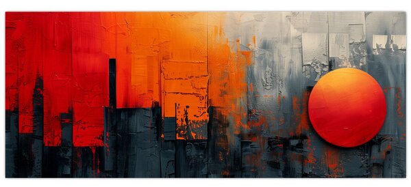 Slika - Apstraktna slika grada (120x50 cm)