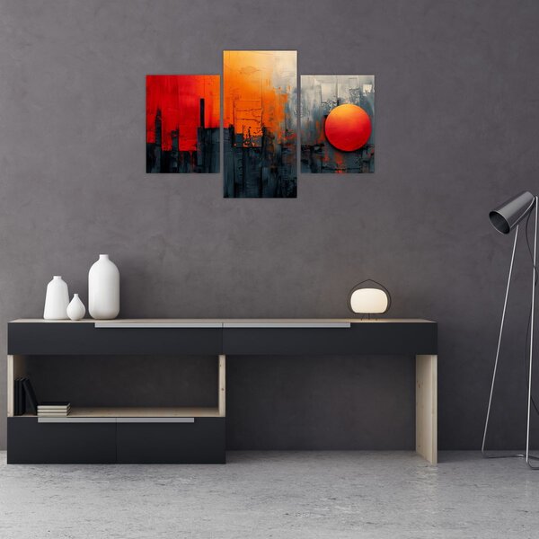 Slika - Apstraktna slika grada (90x60 cm)