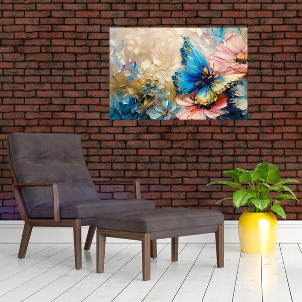 Slika - Slikanje cvijeća i leptira (90x60 cm)