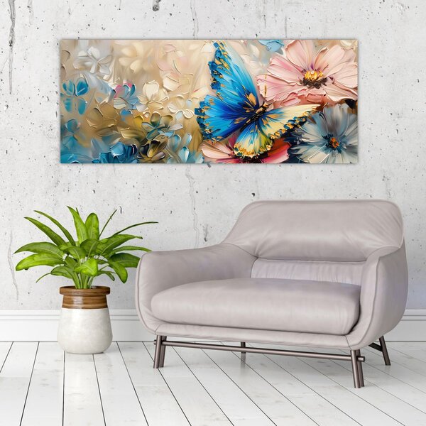 Slika - Slikanje cvijeća i leptira (120x50 cm)