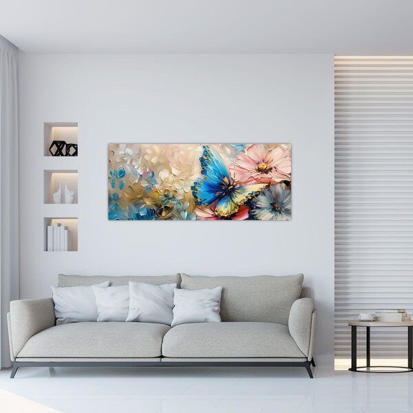 Slika - Slikanje cvijeća i leptira (120x50 cm)