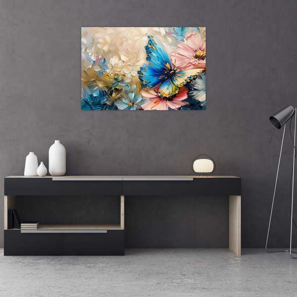Slika - Slikanje cvijeća i leptira (90x60 cm)