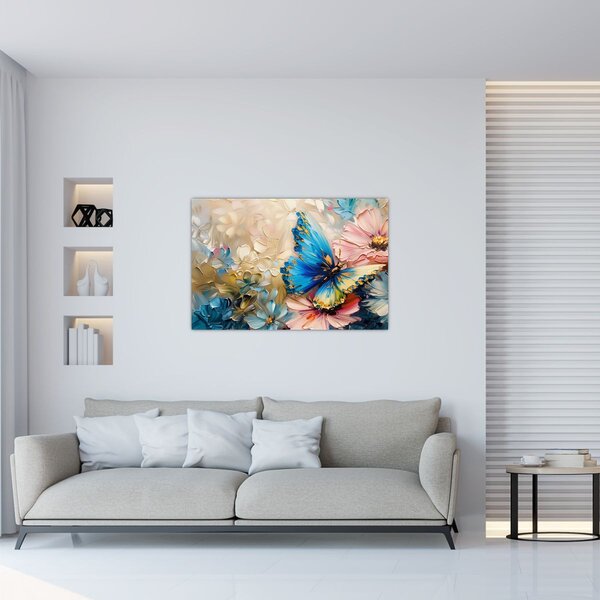 Slika - Slikanje cvijeća i leptira (90x60 cm)