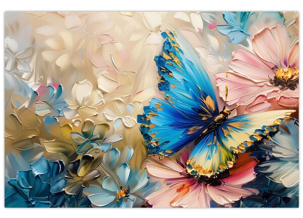 Slika - Slikanje cvijeća i leptira (90x60 cm)