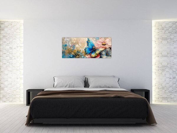 Slika - Slikanje cvijeća i leptira (120x50 cm)