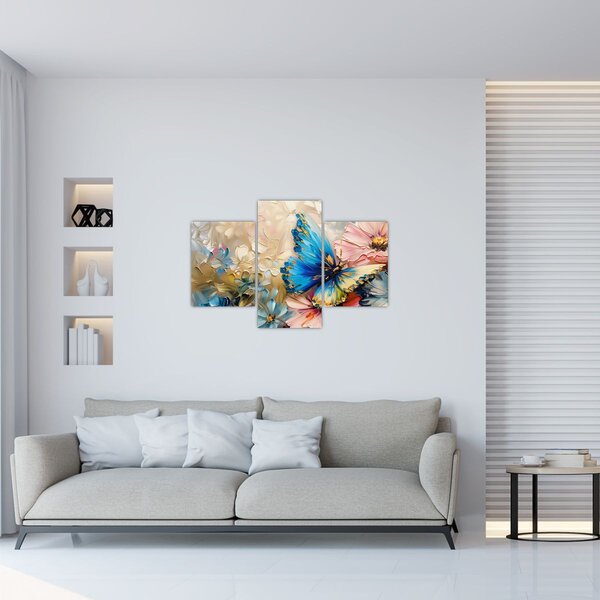Slika - Slikanje cvijeća i leptira (90x60 cm)