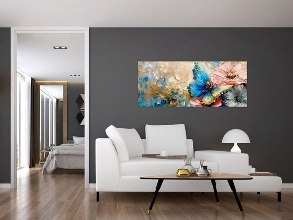 Slika - Slikanje cvijeća i leptira (120x50 cm)
