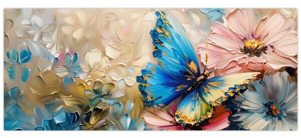 Slika - Slikanje cvijeća i leptira (120x50 cm)