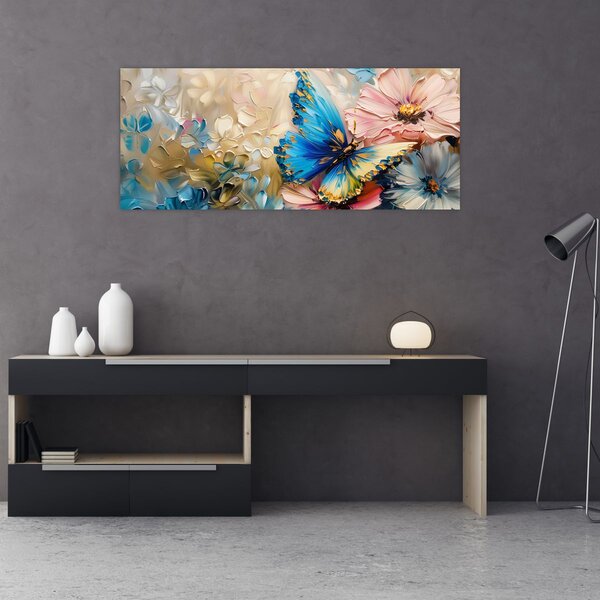 Slika - Slikanje cvijeća i leptira (120x50 cm)