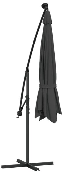 Konzolni vrtni suncobran LED s metalnim stupom 350 cm antracit - Antracit 350 cm
